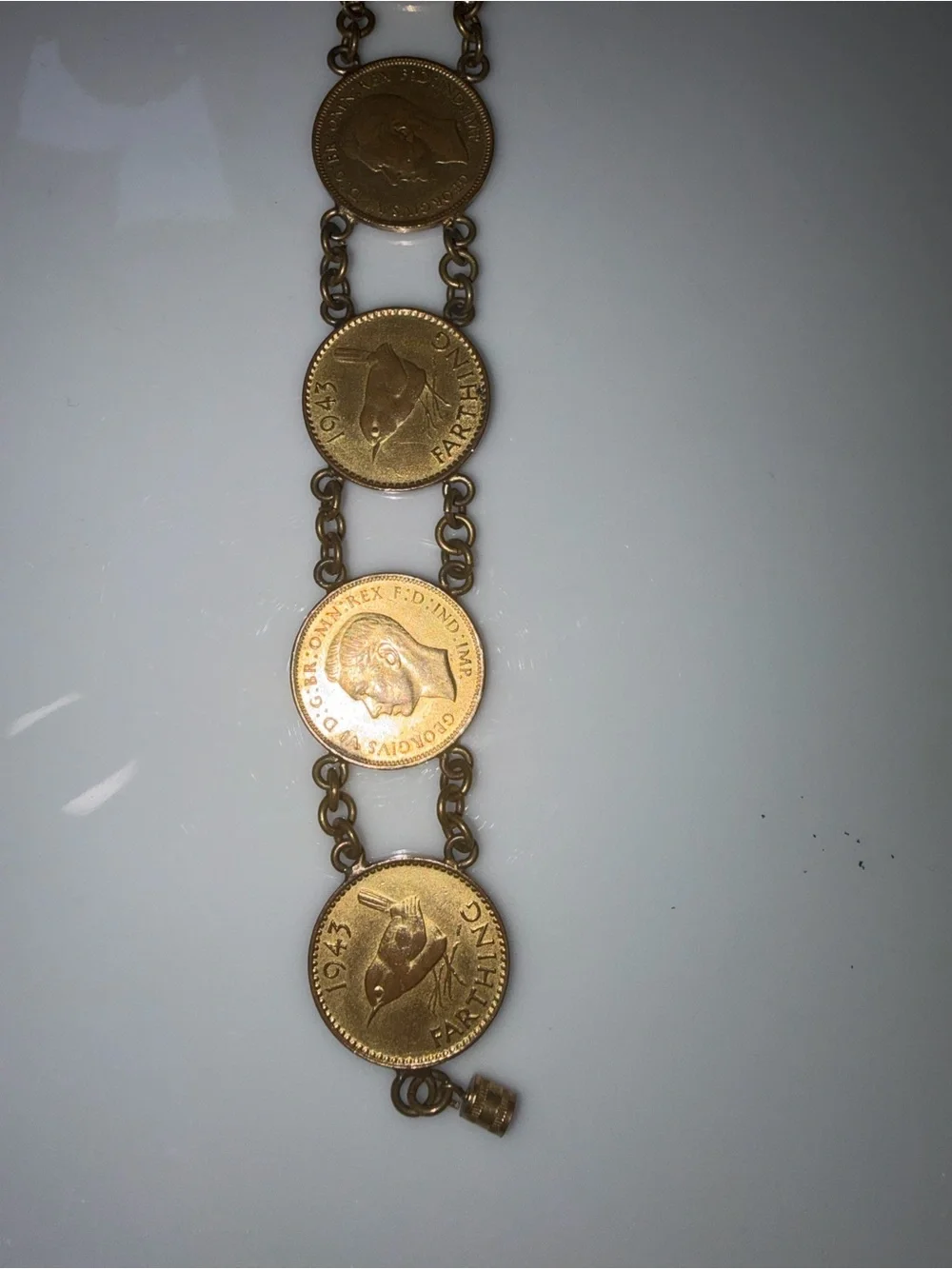 Gold-Tone Coin Link Bracelet - Women Jewelry